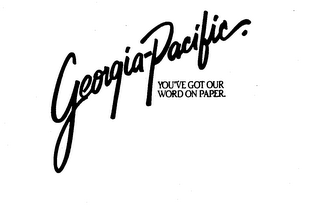 GEORGIA-PACIFIC YOU'VE GOT OUR WORD ON PAPER. logo