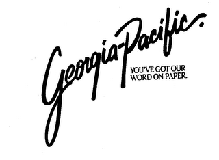 GEORGIA-PACIFIC. YOU'VE GOT OUR WORD ON PAPER. logo