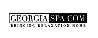 GEORGIA SPA.COM BRINGING RELAXATION HOME logo