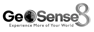 GEOSENSE8 EXPERIENCE MORE OF YOUR WORLD logo