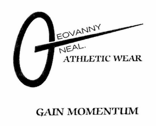 GEOVANNYONEAL. ATHLETIC WEAR GAIN MOMENTUM logo