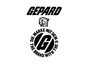 GEPARD G THE BRAND WITH THE G logo