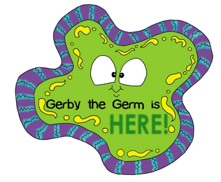 GERBY THE GERM IS HERE! logo