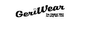 GERIWEAR THE ORIGINAL WEAR FOR LONG TERM CARE logo