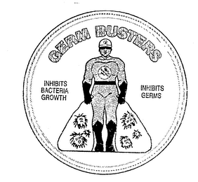 GERM BUSTERS INHIBITS BACTERIA GROWTH INHIBITS GERMS logo