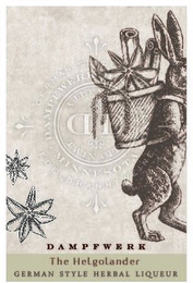 GERMAN STYLE SPIRITS DAMPFWERK DISTILLING DD TWIN CITY MINNESOTA EDELBRANNTWEINE DAMPFWERK THE HELGOLANDER GERMAN STYLE HERBAL LIQUEUR logo