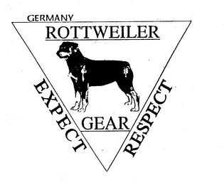 GERMANY ROTTWEILER GEAR EXPECT RESPECT logo