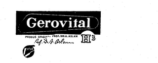 GEROVITAL H3 PRODUS ORIGINAL PROF. DR.A. ASLAN logo