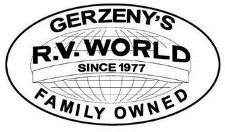 GERZENY'S R.V. WORLD SINCE 1977 FAMILY OWNED logo