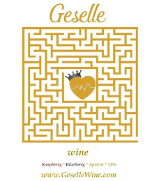 GESELLE WINE RASPBERRY * BLUEBERRY * APRICOT * 13% WWW.GESELLEWINE.COM logo
