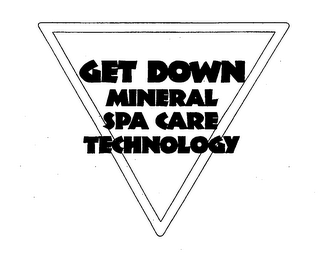 GET DOWN MINERAL SPA CARE TECHNOLOGY logo