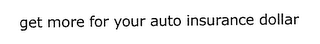 GET MORE FOR YOUR AUTO INSURANCE DOLLAR logo