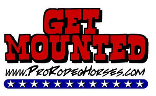 GET MOUNTED WWW.PRORODEOHORSES.COM logo