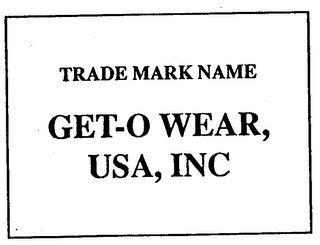 GET-O WEAR, USA, INC. logo