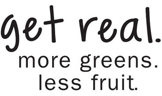 GET REAL. MORE GREENS. LESS FRUIT. logo