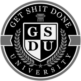 GET SHIT DONE UNIVERSITY GSDU logo