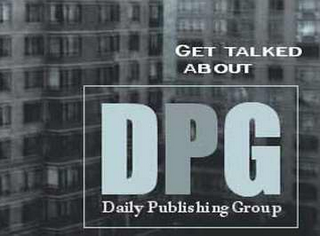 GET TALKED ABOUT DPG DAILY PUBLISHING GROUP logo