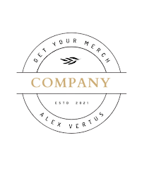 GET YOUR MERCH COMPANY ESTD 2021 ALEX VERTUS logo