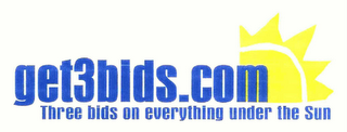 GET3BIDS.COM THREE BIDS ON EVERYTHING UNDER THE SUN logo