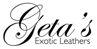 GETA'S EXOTIC LEATHERS logo