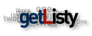 GETLISTY ONE TWO THREE THREE FOUR FIVE FIVE logo