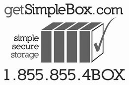 GETSIMPLEBOX.COM SIMPLE SECURE STORAGE 1.855.855.4BOX logo