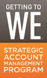 GETTING TO WE STRATEGIC ACCOUNT MANAGEMENT PROGRAM logo