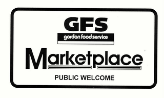 GFS GORDON FOOD SERVICE MARKETPLACE PUBLIC WELCOME logo