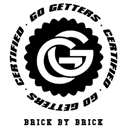 GG GO GETTERS CERTIFIED GO GETTERS CERTIFIED BRICK BY BRICK logo