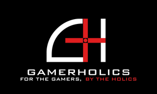 GH GAMERHOLICS, FOR THE GAMERS BY THE HOLICS logo