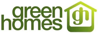 GH GREEN HOMES logo