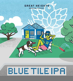 GH TEX GREAT HEIGHTS BREWING COMPANY BLUE TILE IPA logo