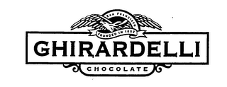 GHIRARDELLI CHOCOLATE FOUNDED IN 1852 SAN FRANCISCO logo