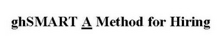 GHSMART A METHOD FOR HIRING logo