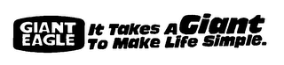 GIANT EAGLE IT TAKES A GIANT TO MAKE LIFE SIMPLE. logo