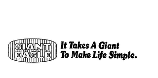 GIANT EAGLE IT TAKES A GIANT TO MAKE LIFE SIMPLE. logo