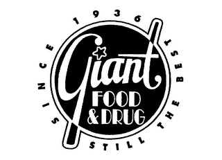 GIANT FOOD & DRUG SINCE 1936 STILL THE BEST logo