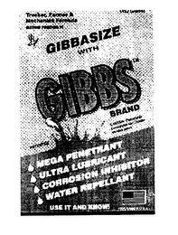 GIBBASIZE WITH GIBBS BRAND logo