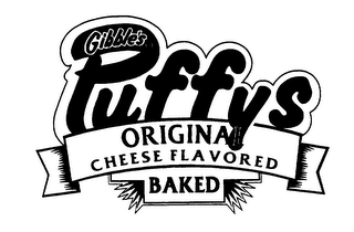 GIBBLE'S PUFFYS ORIGINAL CHEESE FLAVORED BAKED logo