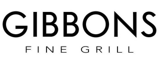 GIBBONS FINE GRILL logo