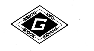 GIBSON MFG. G BROOK INDIANA logo