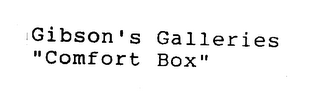 GIBSON'S GALLERIES "COMFORT BOX" logo