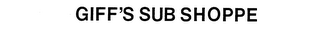 GIFF'S SUB SHOPPE logo