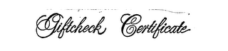 GIFTCHECK CERTIFICATE logo