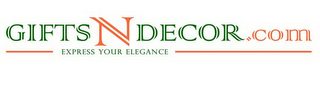 GIFTSNDECOR.COM EXPRESS YOUR ELEGANCE logo