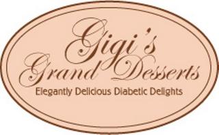 GIGI'S GRAND DESSERTS ELEGANTLY DELLCIOUS DIABETIC DELLGHTS logo
