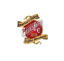 GILLIES COFFEE CO NEW YORK EST 1840 AMERICA'S OLDEST COFFEE MERCHANT logo