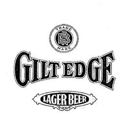 GILT EDGE LAGER BEER TRADE MARK RSB logo