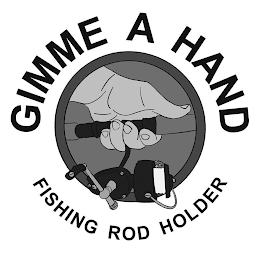 GIMME A HAND FISHING ROD HOLDER logo