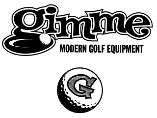 GIMME MODERN GOLF EQUIPMENT logo